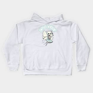 Dead Inside Skeleton Fairy Pastel Goth Aesthetic Kids Hoodie